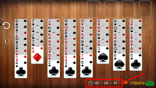 扑克牌空当接龙